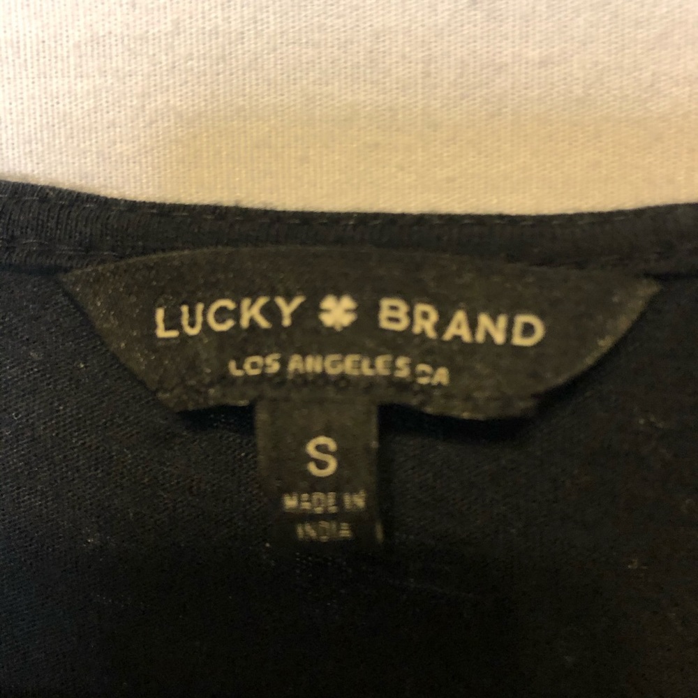 Lucky Brand Boho Tie Front Blouse - Size S - Picture 5 of 8